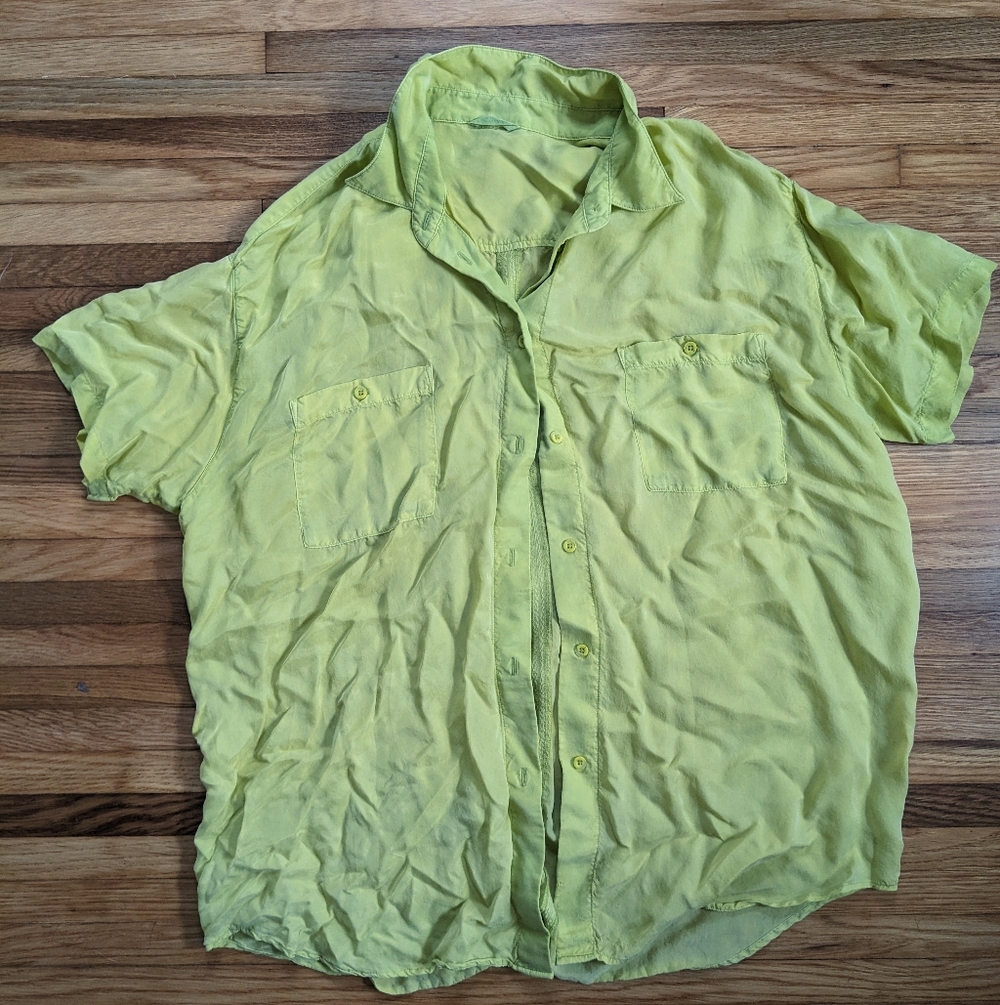 Left On Friday Day Trip Button Down L/XL Sport Silk - Picture 2 of 4